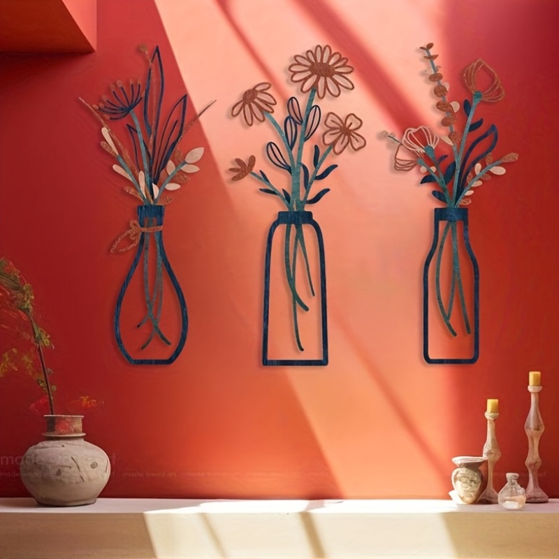 Interior Design Office - 3 منحوتات جدارية كبيرة بتصميم زهور