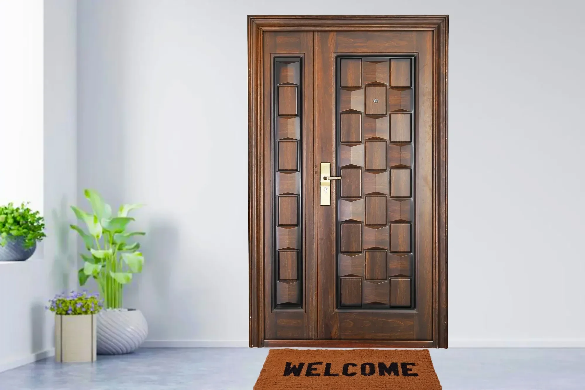 -أبواب محورية للمدخل الأمني بت - مراجعة Interior Design Organic Modern وسعره